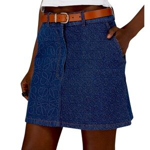 Loewe anagram denim logo mini skirt (new with tags) - size 40